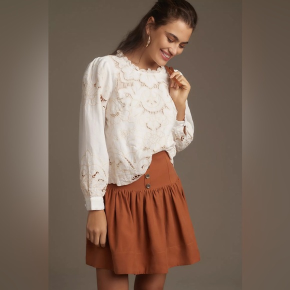 Anthropologie Maeve Drop-Waist Mini Skirt - Picture 3 of 12